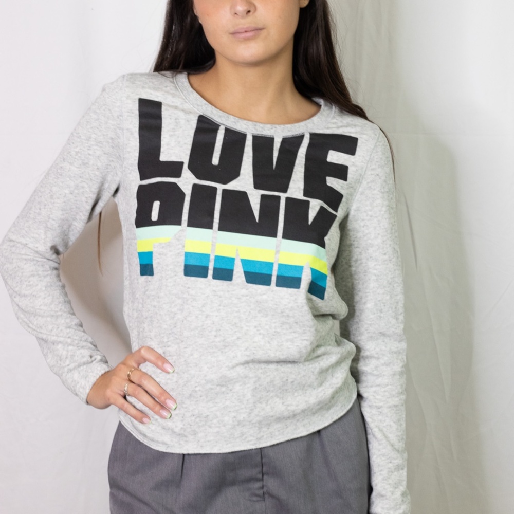 PINK Victoria's Secret Gray crewneck sweater